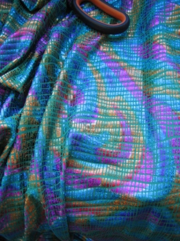 9 Schimmernder Foliendruck grün-türkis Rest