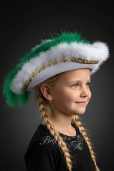 Tanzhut weiß-grün Kinderhut