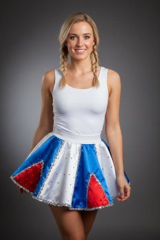 Röcke blau-rot-weiß - 4 Stück