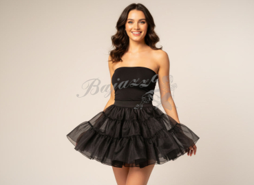Petticoat „Teenie 3 Rollsaum“ – Schwarz