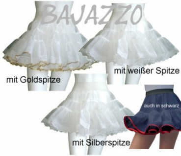 1 lagiger Gardeunterrock mit Spitze