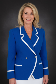 Komiteejacke blau-weißer Rand Gr. 40 Sonderangebot