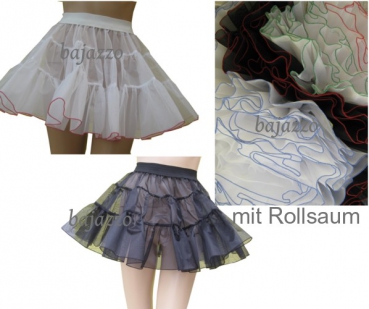 1-lagiger Gardepetticoat mit Rollsaum
