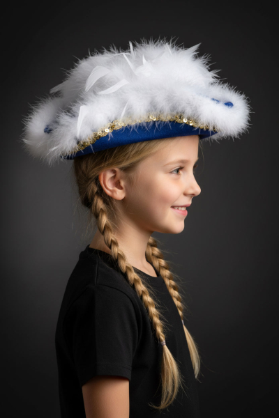 Rostock blau,PB gold,Federn weiß