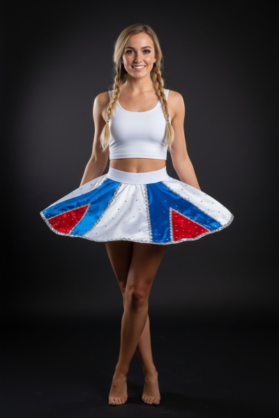 Röcke blau-rot-weiß - 4 Stück