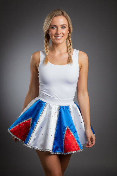 Röcke blau-rot-weiß - 4 Stück