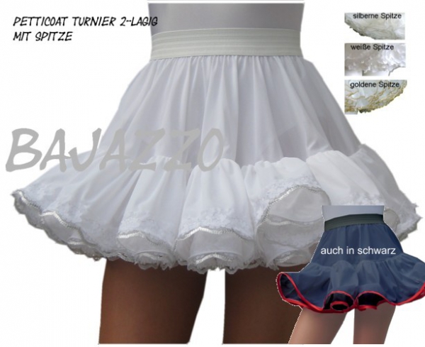 Gardepetticoat mit 2 Lagen und Spitze