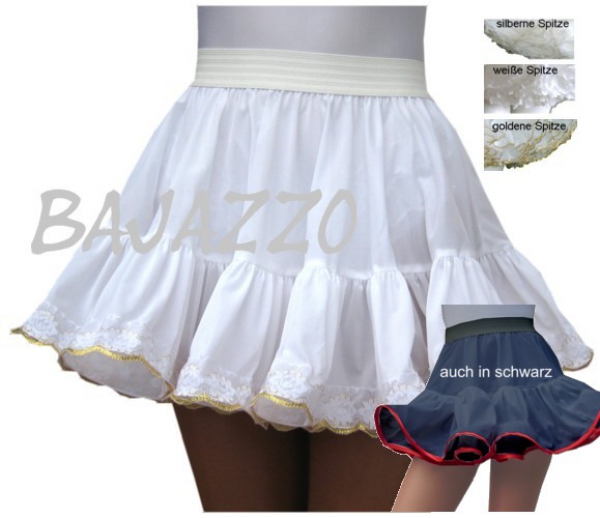 Gardepetticoat weiß mit Spitze