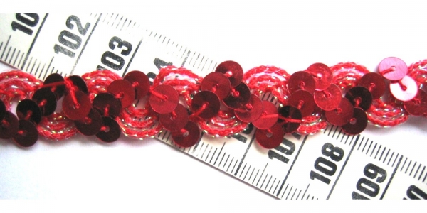 Paillettenband rot